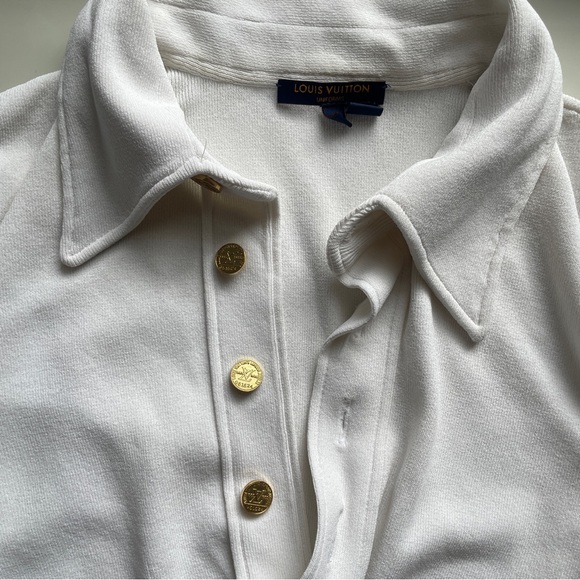 Louis Vuitton Cream Short Sleeve Fitted Polo Shirt - Picture 4 of 5